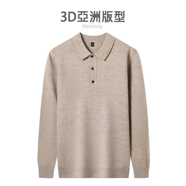 素面針織POLO衫-2色 L-4XL碼 透氣親膚針織面料 商務休閒百搭風