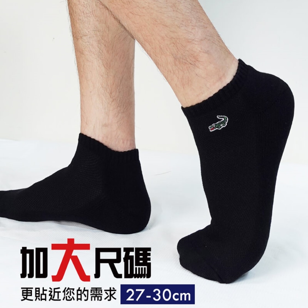 【YABY芽比】Crocodile鱷魚加大男毛巾底襪