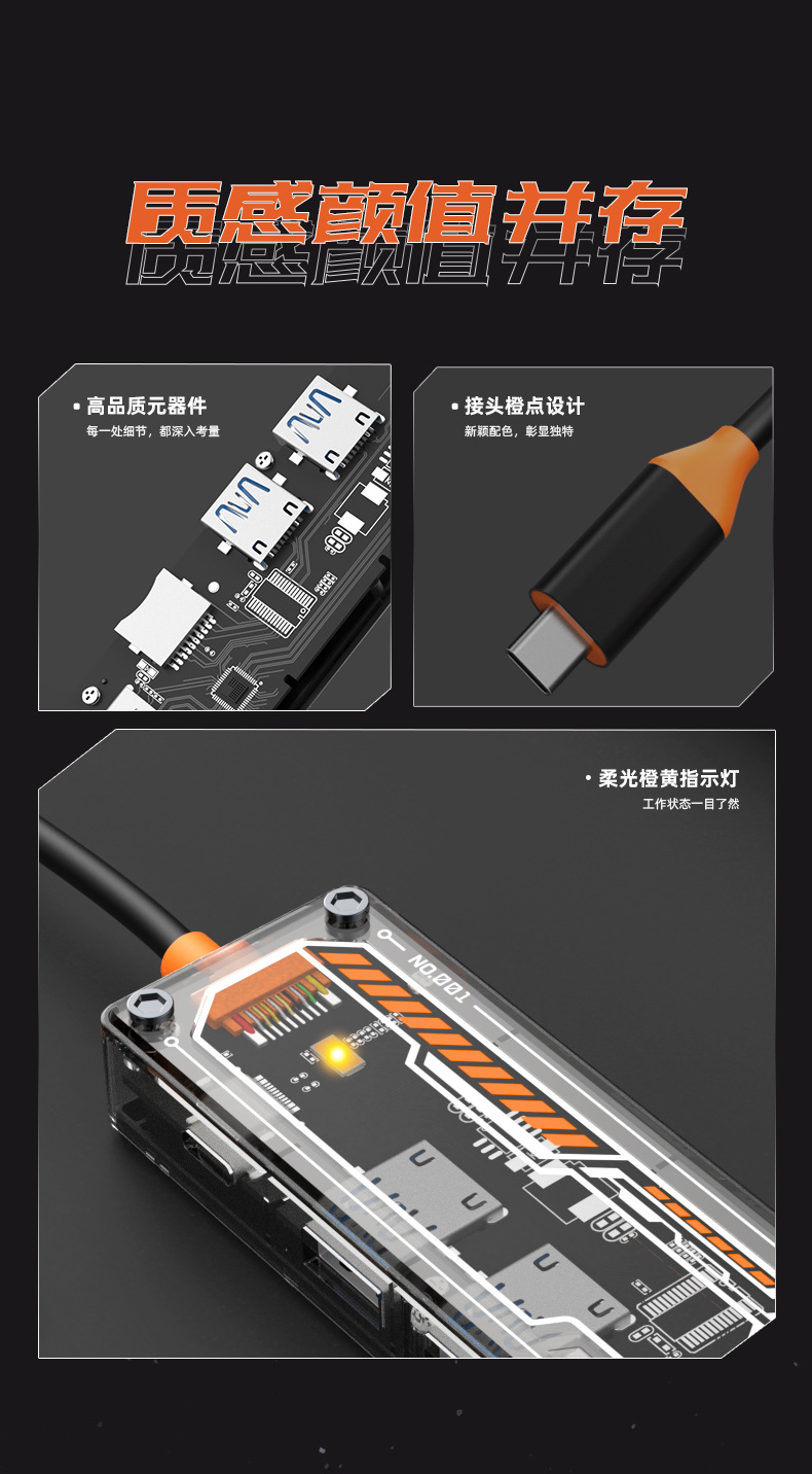 高品質 8合1 Type-C HUB 8合1多功能擴展塢擴展器 PD充電 USB-C轉換器 HDMI轉接器 USB3.0集線器