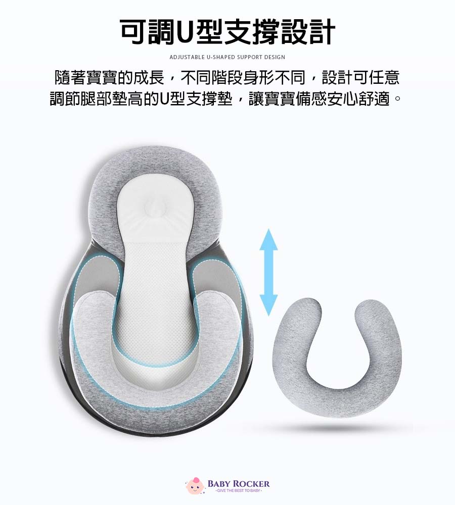 嬰兒防吐奶斜坡枕 15°斜面設計 緩解吐奶 舒適透氣 防吐奶枕 嬰兒枕 定型枕