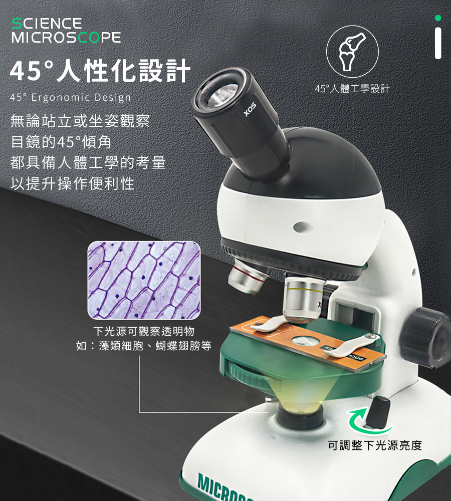 教學級 1200倍 顯微鏡 42件豪華套組 放大鏡 生物顯微鏡 電子顯微鏡 教學顯微鏡 科學玩具 顯微鏡