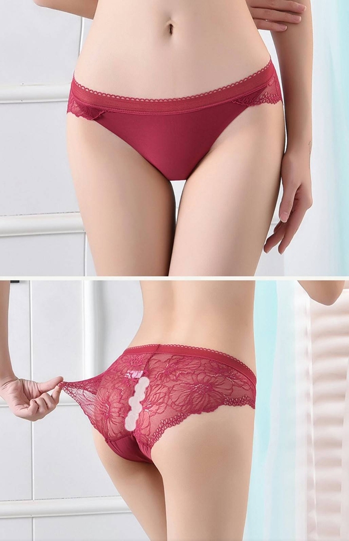 冰絲無痕抑菌蕾絲內褲