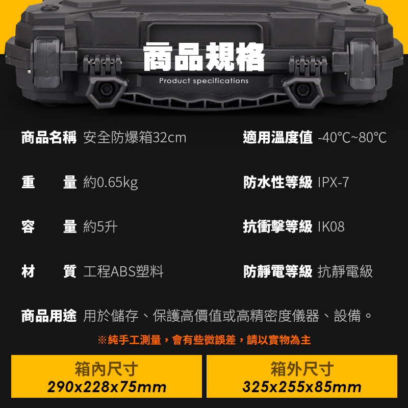 專業級 生存防護箱 保護 生存遊戲 防水 防撞 抗衝擊 等級IK08 海綿 手提箱 提箱 軍事 戰術包 戰術 收納 箱子 收納箱