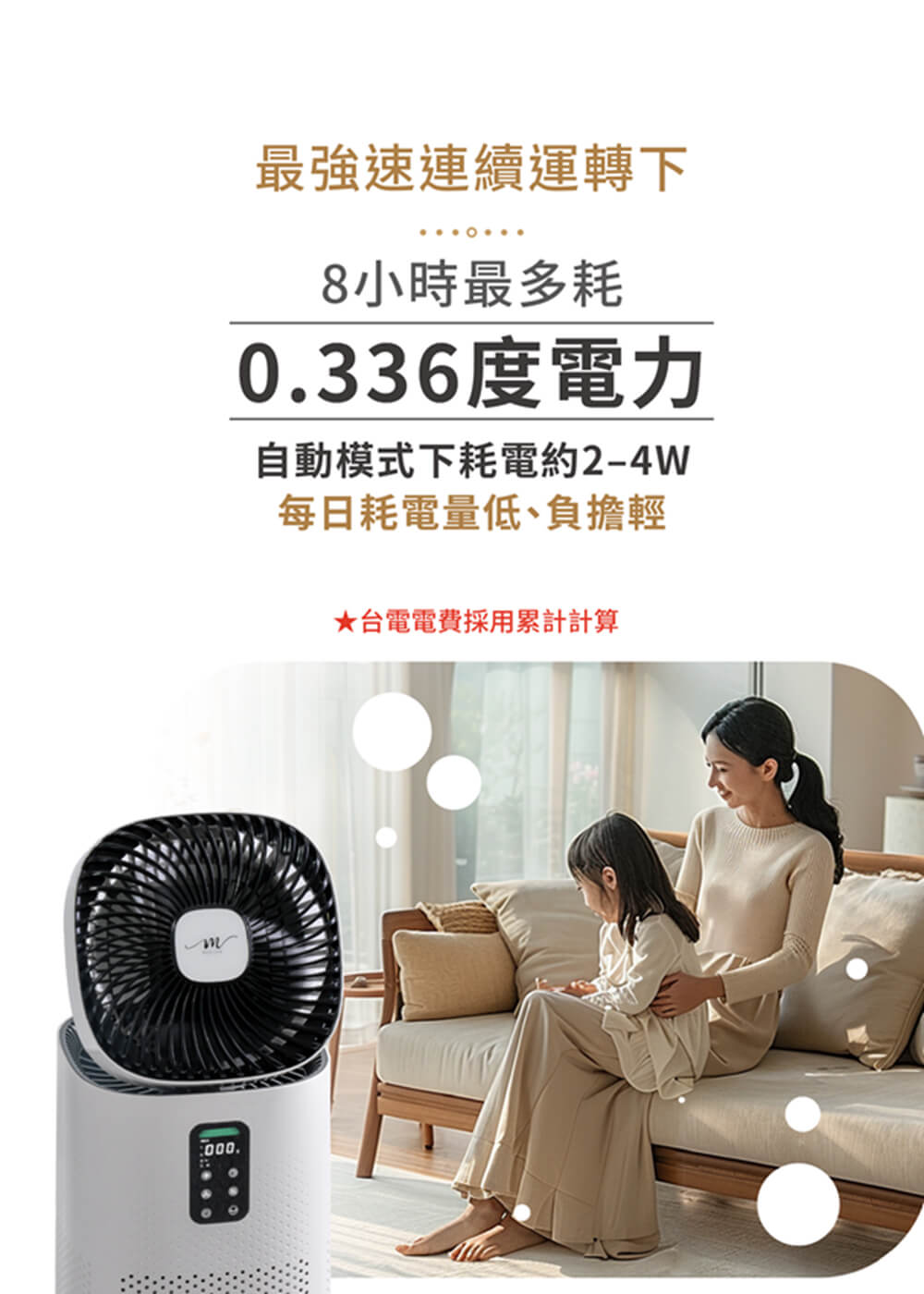 MOLIJIA 魔力家 M196 智動UV抑菌風扇循環空氣清淨機(BY010096)