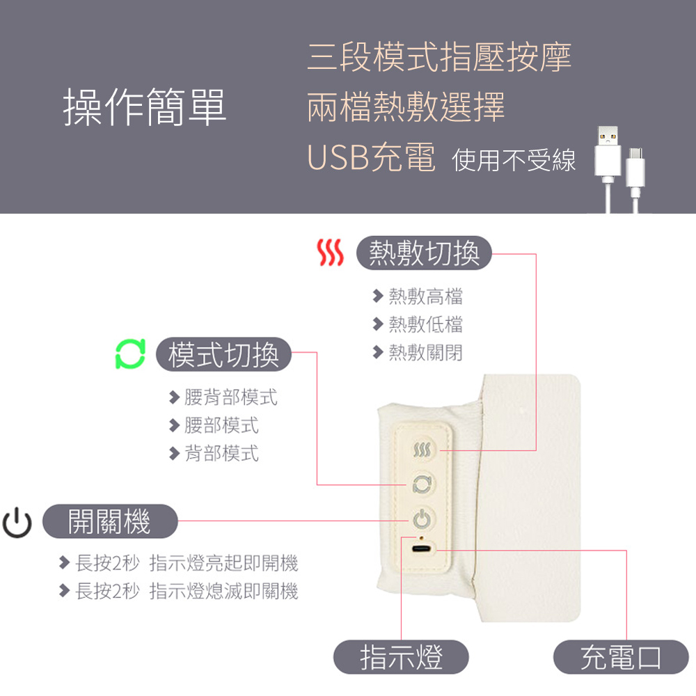 DONGLONG東龍 便攜式指壓腰背按摩墊 TL-G2500