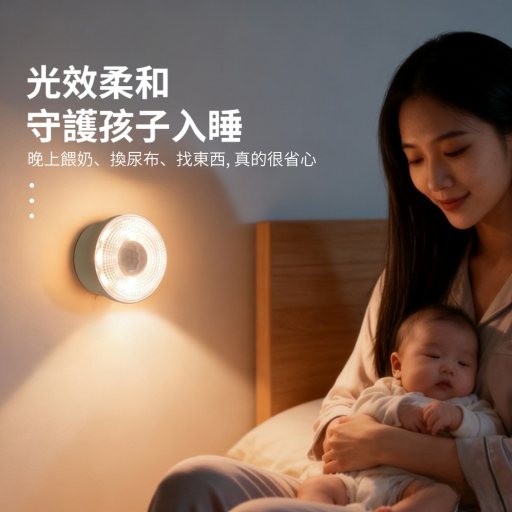 【感光居】LED插座無限續航人體感應燈/停電應急燈 ​衣櫃燈 玄關燈 床底燈