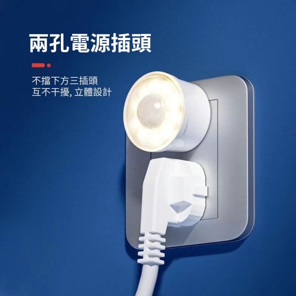 【感光居】LED插座無限續航人體感應燈/停電應急燈 ​衣櫃燈 玄關燈 床底燈