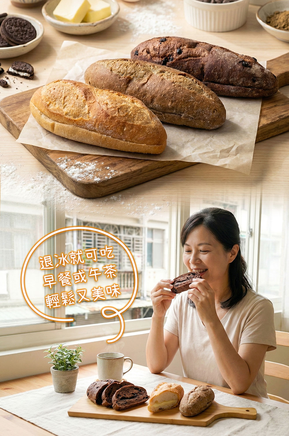 【愛上新鮮】吳寶春冰心維也納麵包自由選(原味奶油/黑金可可/焙茶鐵觀音)