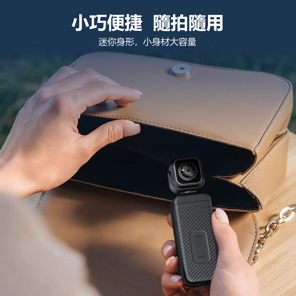 Q3 SHOT 4K雙鏡頭高畫質錄影180度旋轉鏡頭夜視帶彩屏WiFi便攜防手震運動攝影機(循環錄影 TF插卡)