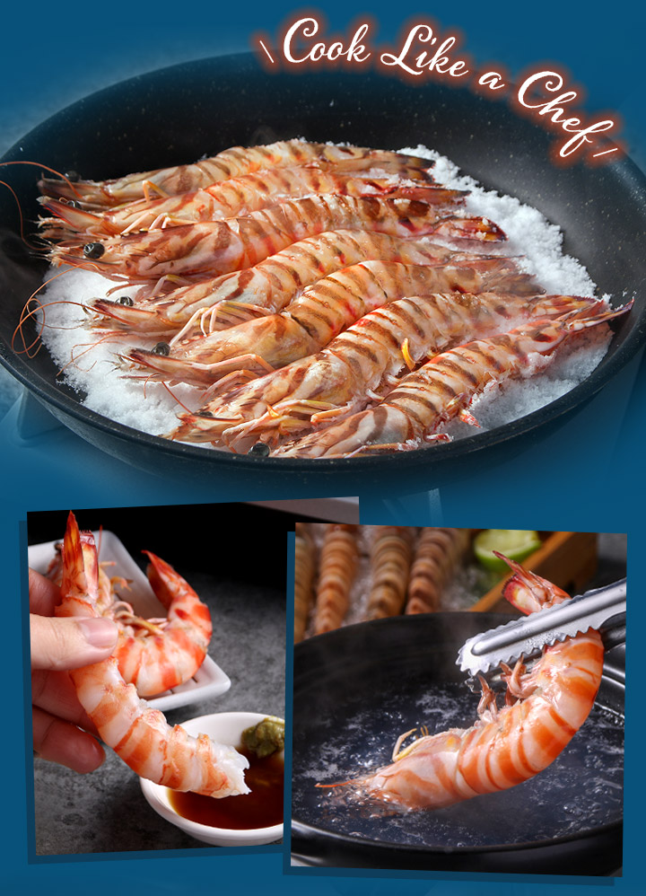 【愛上新鮮】阿基師美味推薦 澎湖活凍野生明蝦(一盒7隻)