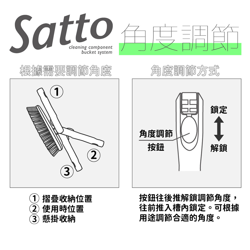 【CONDOR】SATTO 三角磁磚刷+伸縮桿組 SA-022 (日本山崎)
