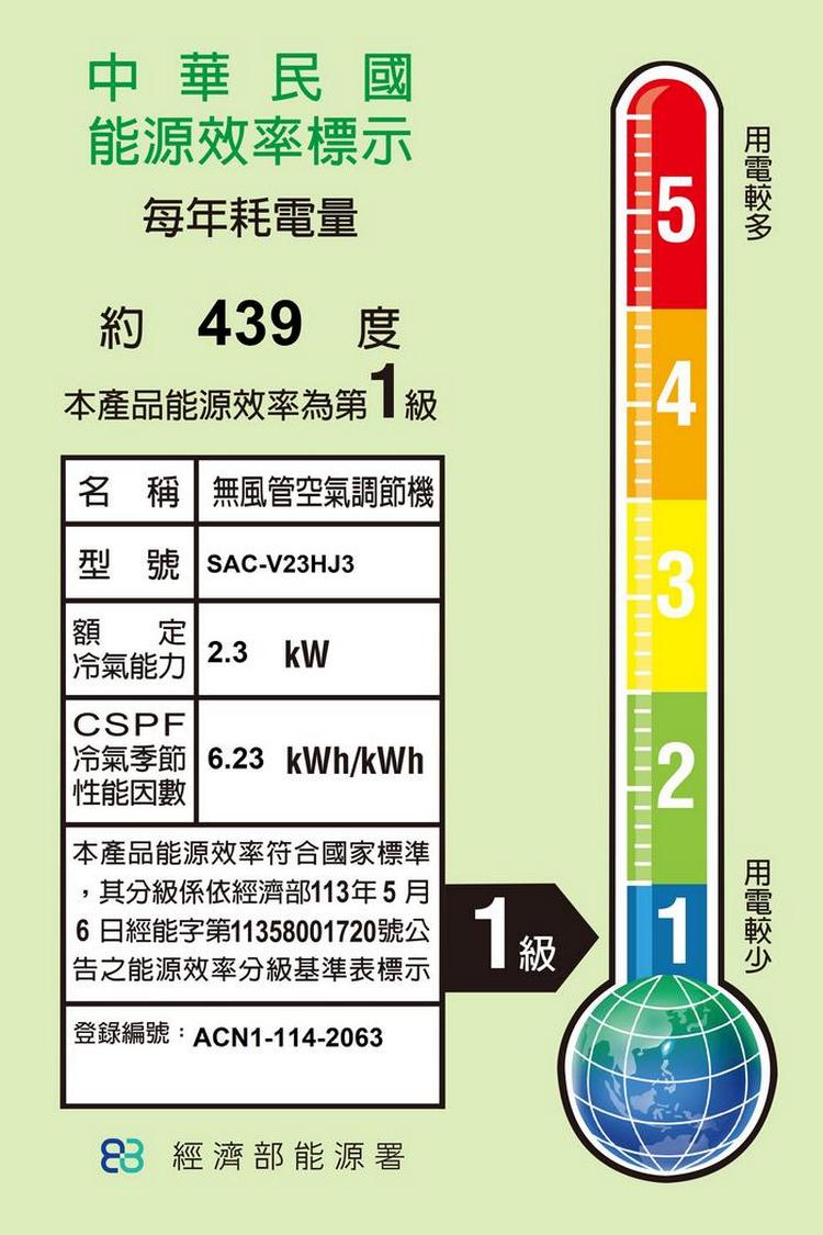 SANLUX台灣三洋2-3坪一級能效速捷淨變頻冷暖分離式冷氣 SAC-V23HJ3+SAE-V23HJ3~含基本安裝+舊機回收