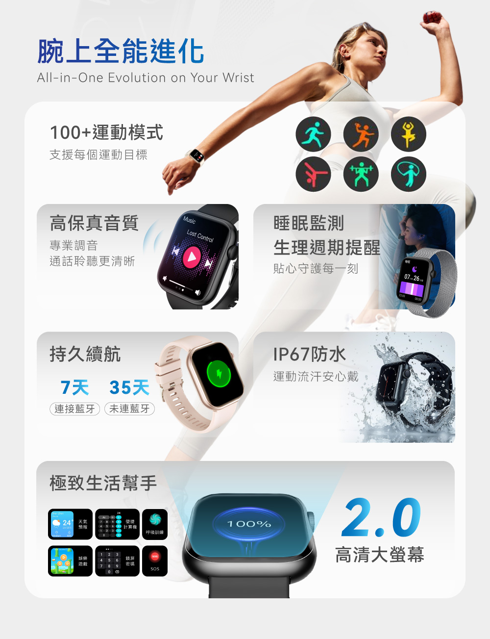 WATCH Z60 智能通話手錶 運動監測 藍芽通話 智慧手錶