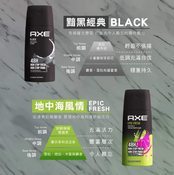 【AXE 戰斧】體香噴霧150ml (多款任選)