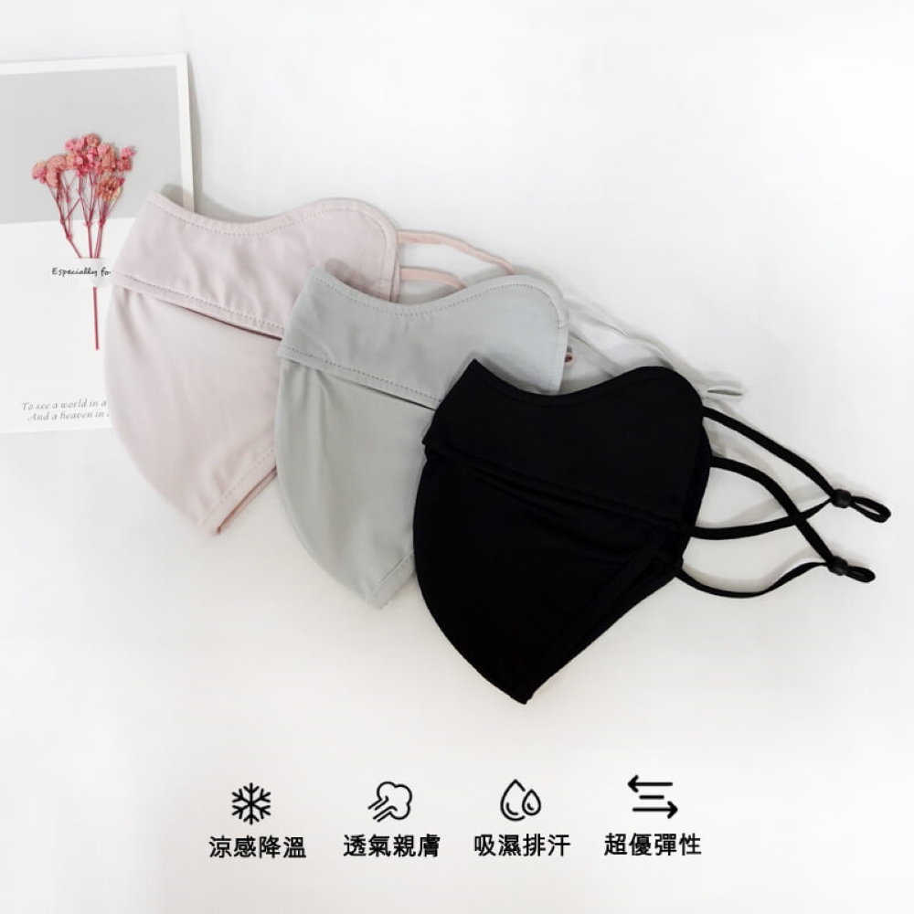 【YABY芽比】可水洗冰絲透氣防曬口罩