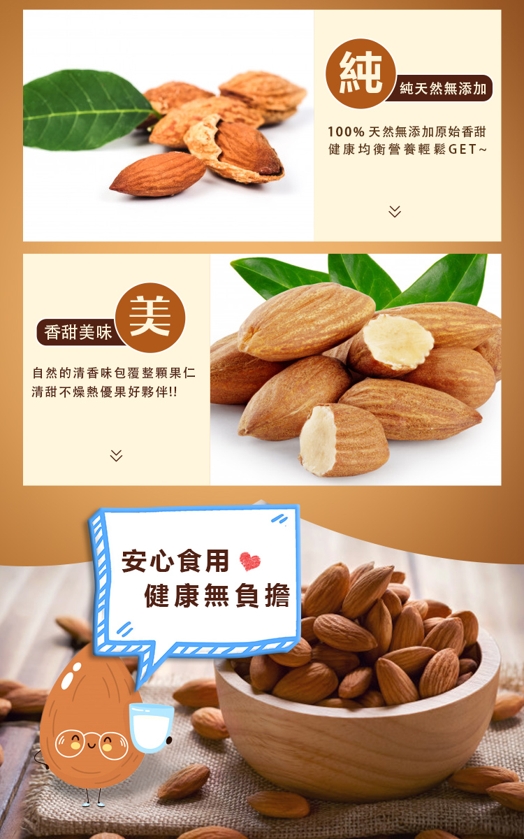 【品鮮生活】美國杏仁果 斤裝600g (2種任選)