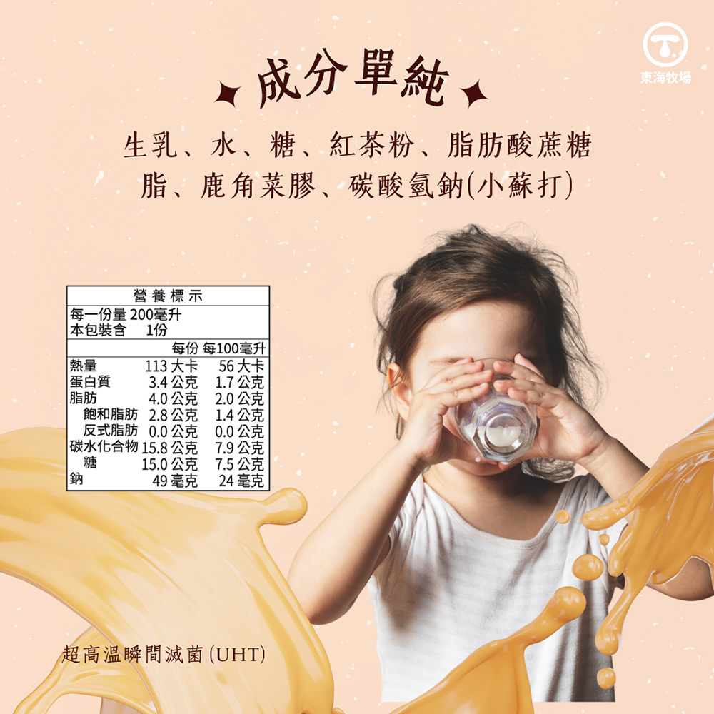 【東海大學】原味保久乳/巧克力保久乳/紅茶牛乳 (200mlx24瓶/箱) 任選