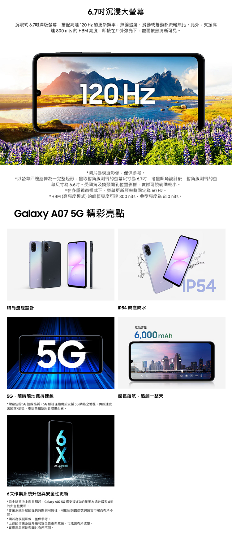 【Samsung】Galaxy A07 (4G/128G) 6.7吋 5G智慧型手機