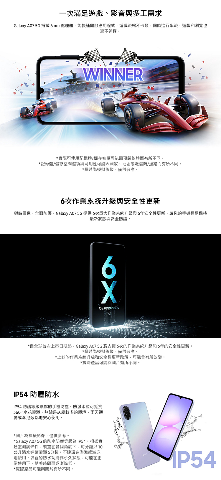 【Samsung】Galaxy A07 (4G/128G) 6.7吋 5G智慧型手機