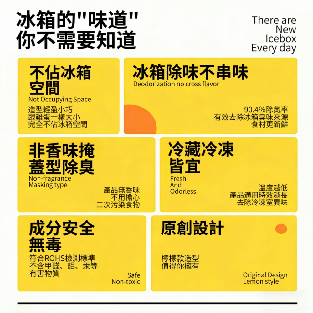 【NOTO】日式雙效檸檬芬多精冰箱除味蛋30g/入 抑菌除味保鮮 冷藏專用