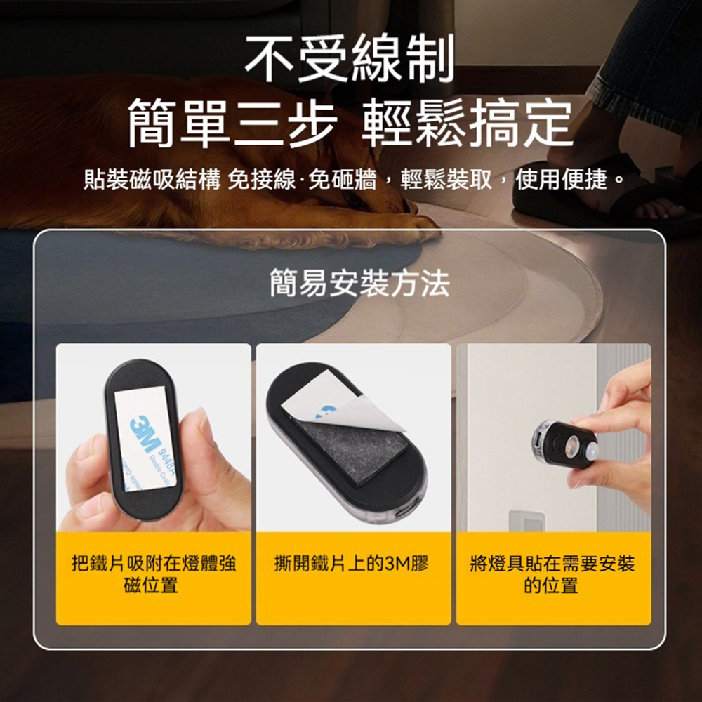 無線自動感應小夜燈 玄關 衣櫃 臥室 樓梯 走廊 鞋櫃