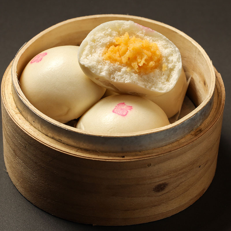 【彭園】港式雙饗包6包(芋泥流沙包*3+奶皇包*3)