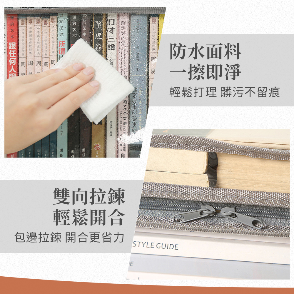 透明可視加厚書本收納袋(大+中+小)