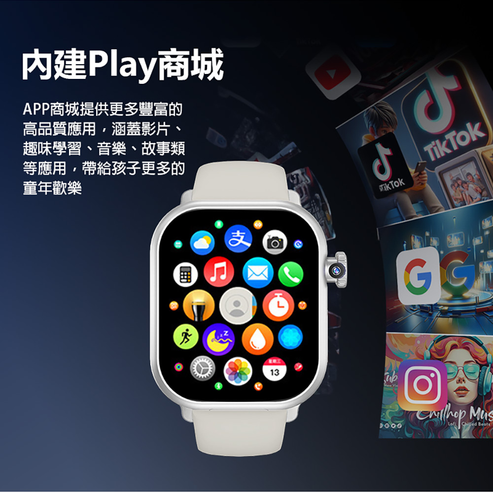 CW-48 Plus 老人成人兒童AI智能電話手錶 震動版 4G+64G(Volte新語音/2吋螢幕/PLAY商店)