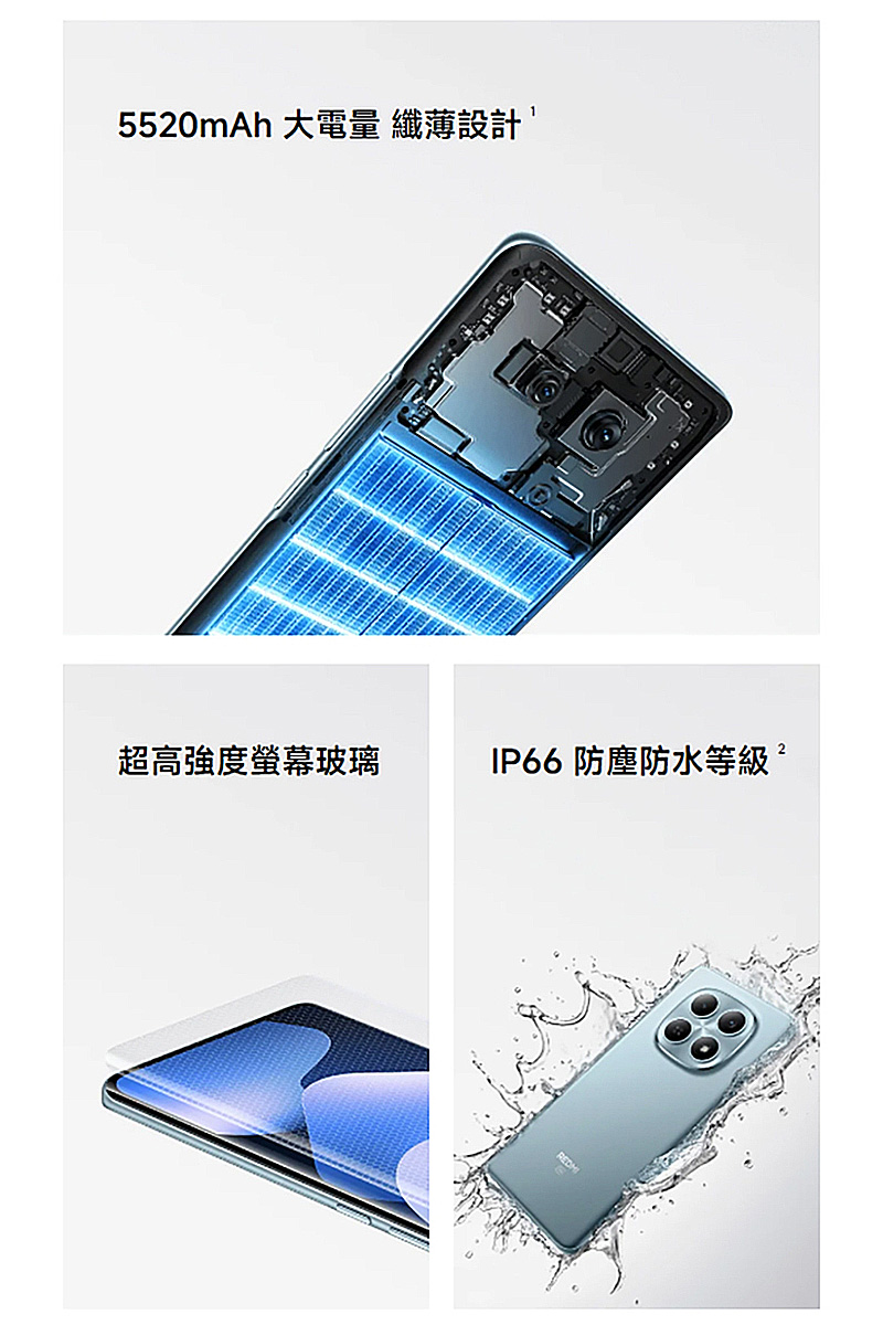 Redmi Note 15 5G (6G/128G) 6.77吋智慧手機-贈空壓殼+鋼化保貼+掛繩+韓版包+指環支架+噴劑