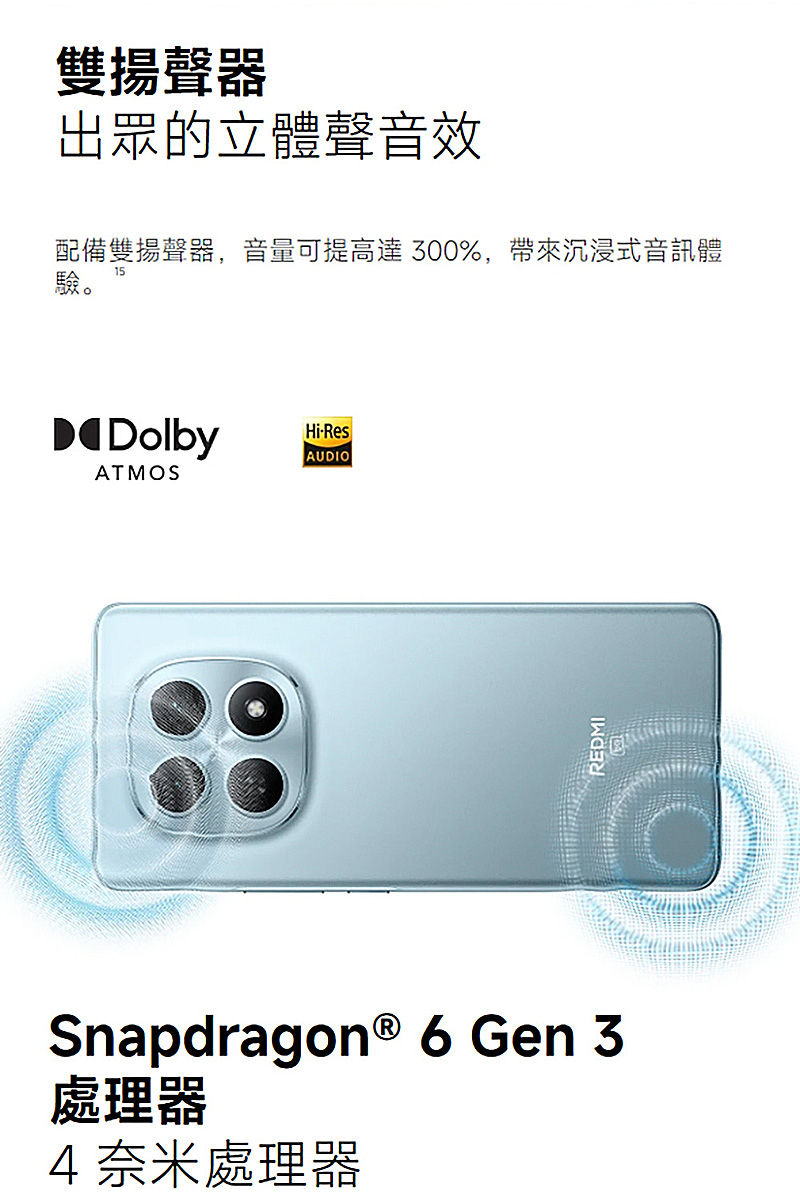 Redmi Note 15 5G (6G/128G) 6.77吋智慧手機-贈空壓殼+鋼化保貼+掛繩+韓版包+指環支架+噴劑