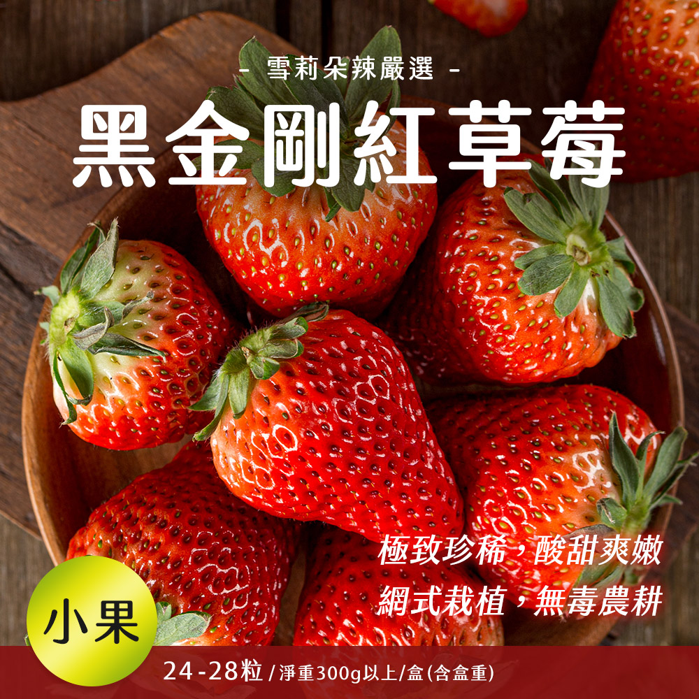 【雪莉朵辣嚴選】黑金剛紅草莓 小果