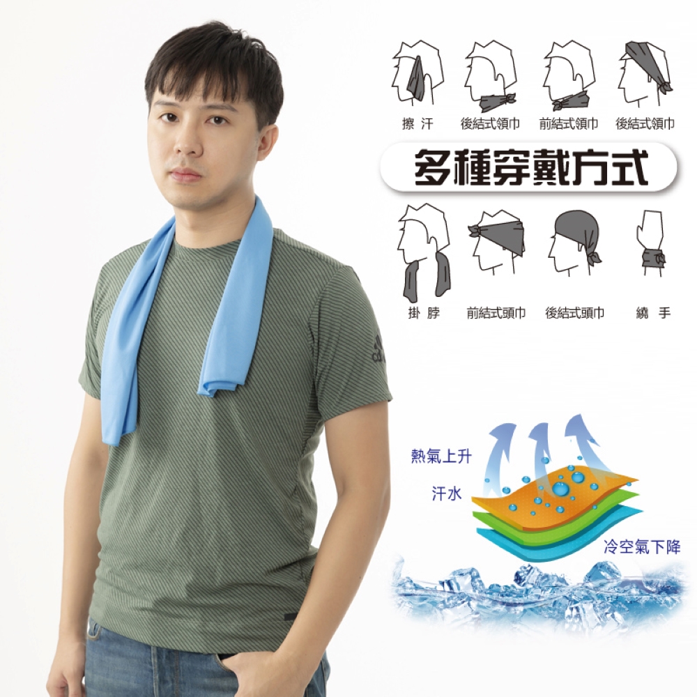 【YABY芽比】多穿法涼感冰涼巾