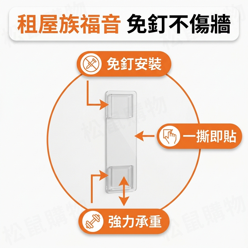 免釘懸空沐浴乳支架