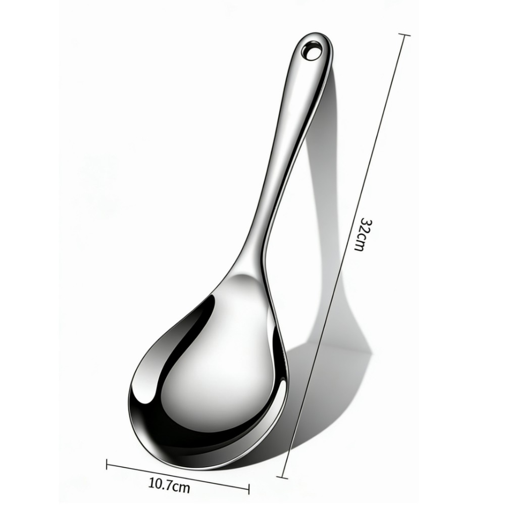 【一冶握見】304不鏽鋼長柄火鍋大湯勺/盛湯公勺 長柄加厚不燙手 加深加大撈更多