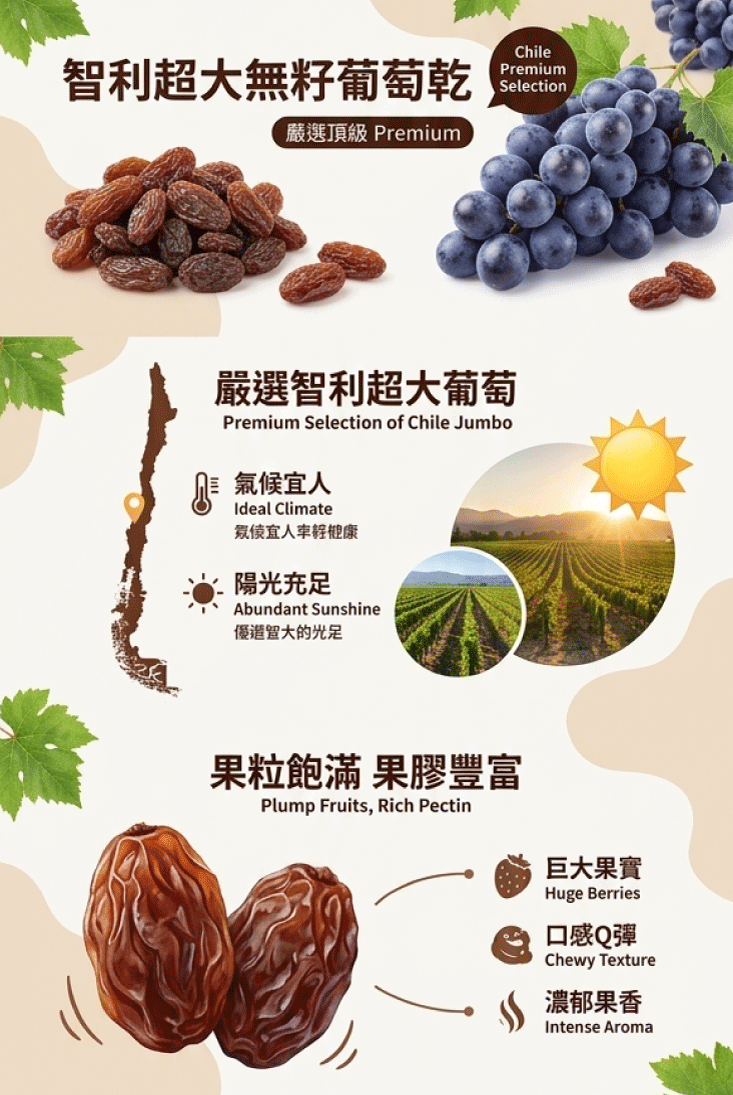 【王媽媽推薦】智利無籽葡萄乾