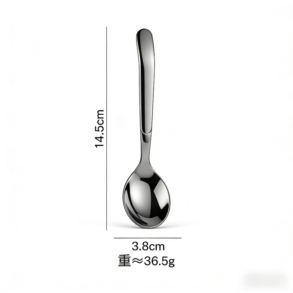 【創經典】316不鏽鋼實心典雅圓勺/湯匙 無金屬味 圓滑不刮嘴