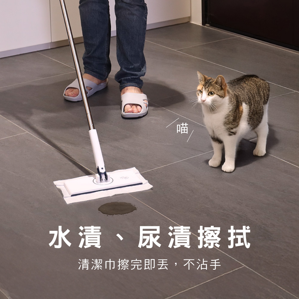 【百鈴】髒會滅掃刮一體可站立掃把畚斗組-超值組