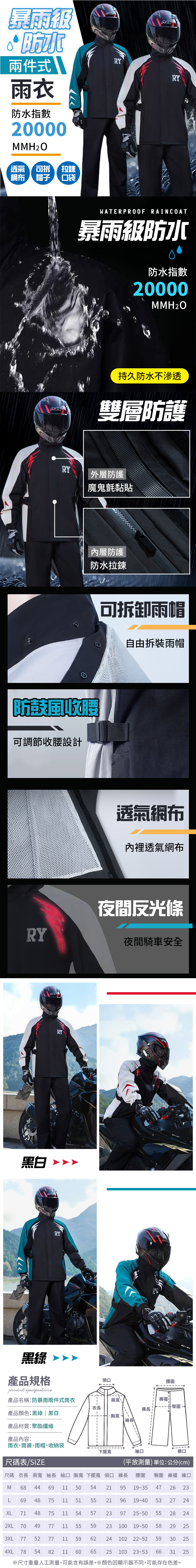 防暴雨兩件式雨衣