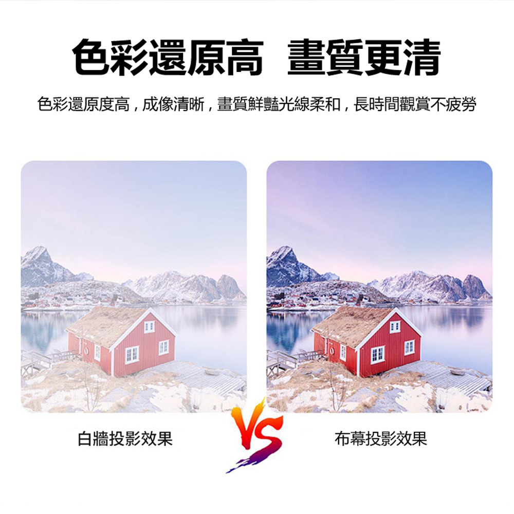 PJS-2 投影機專用金屬布幕200x120cm 約91吋 捲著無痕款珠光版(光學塗料色彩還原高 免打孔免通電)