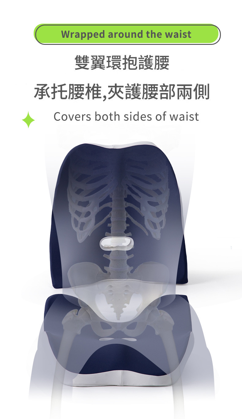 3D全包覆二合一美臀護腰墊 靠枕 靠墊 坐墊 美臀坐墊