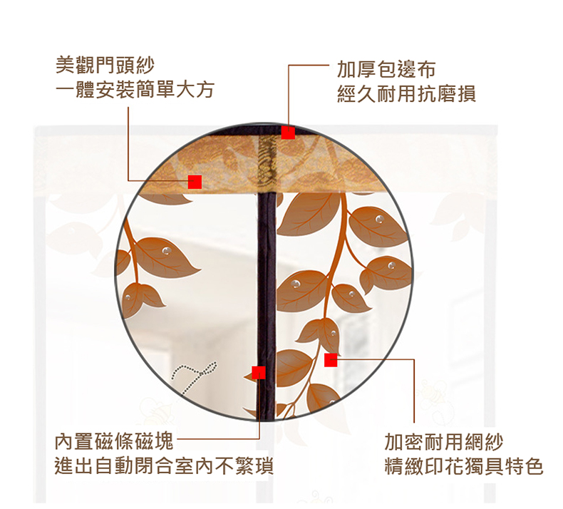 老牌子安心 防蚊防蟲超靜音防蚊門簾(門簾/長門簾/房間門簾/防蚊門簾)