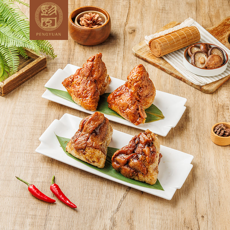 現貨+預購【彭園】毛家梅花肉粽禮盒(4顆/盒)