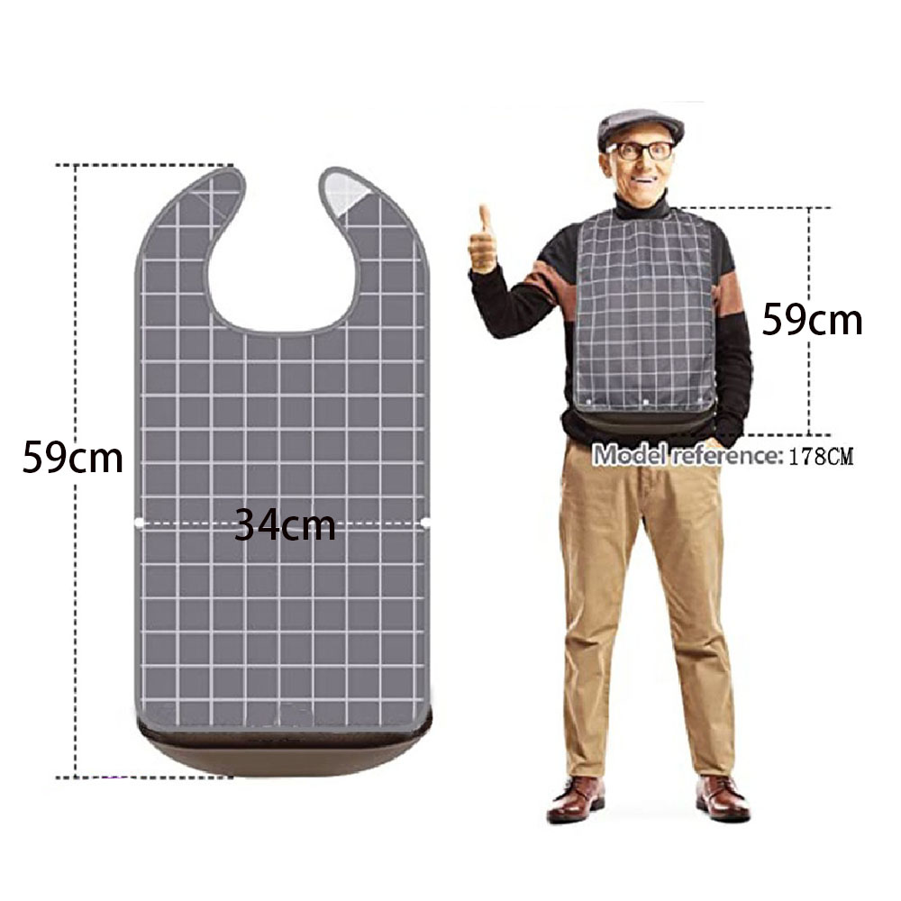 【JAR嚴選】長輩成人加長型防水防污用餐圍兜