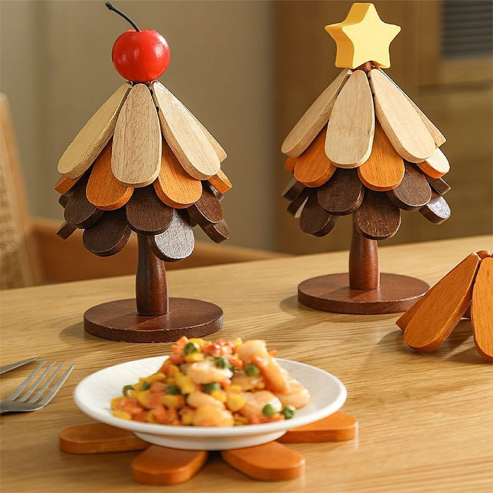 【JAR嚴選】創意小樹隔熱防燙耐高溫折疊鍋墊-四色款