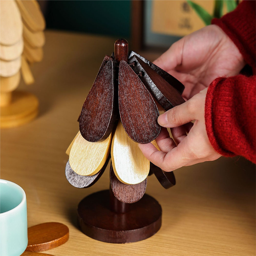 【JAR嚴選】創意小樹隔熱防燙耐高溫折疊鍋墊-四色款