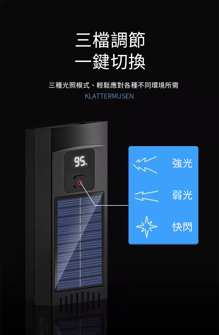 太陽能充電自行車前燈