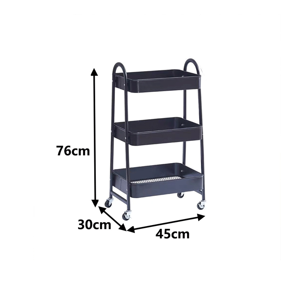 【E家工廠】北歐風置物籃手推車  收納推車 置物推車 工具車 美容車 161