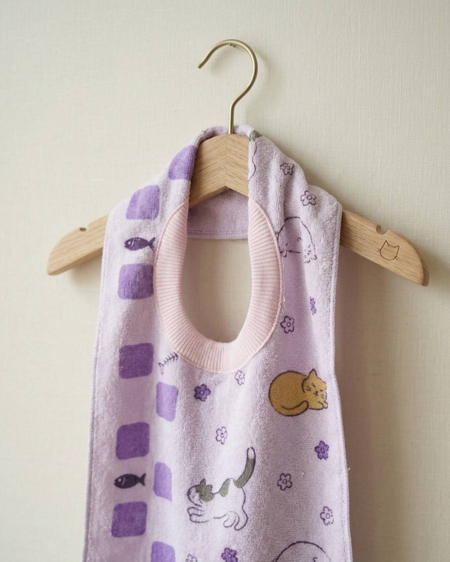 凱美棉業 MIT台灣製  純棉吸水兒童圍兜 貓咪款