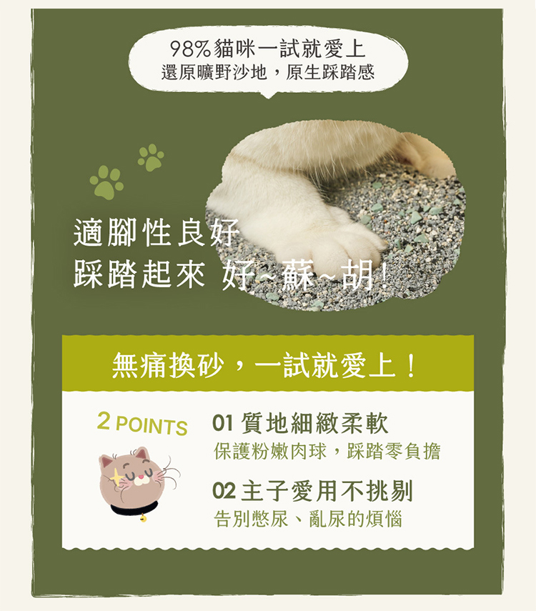 天然極淨味無塵貓砂