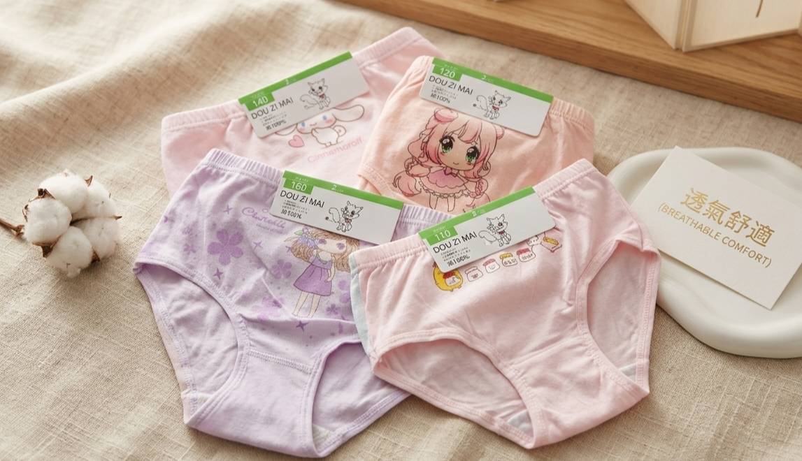 凱美棉業 彈力萊卡 純棉女童 三角內褲寶寶純棉內褲 2件1組 隨機出色